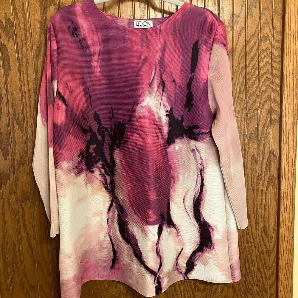 The Look Long Sleeve Pink Blouse Extra Large XL